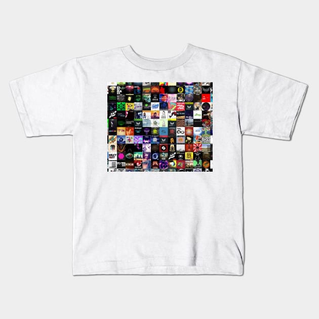 Music collage electronic Kids T-Shirt by russ867